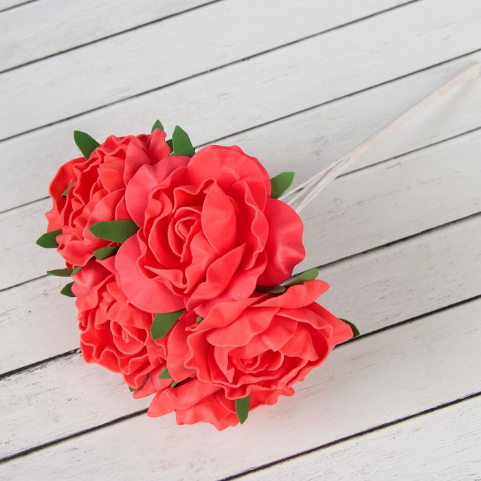 Букет "Объёмный цветок" 7 цветков, розовый