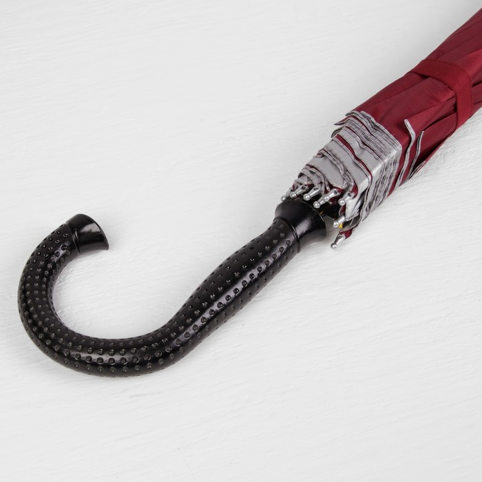 Зонт-трость, полуавтоматический, R=61см, цвет бордовый