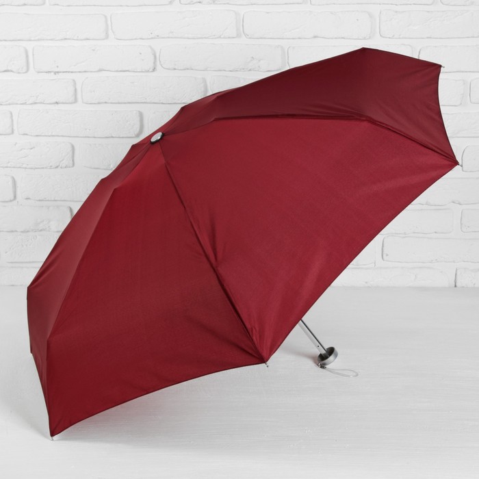 Зонт механический "Мини", R=46см, цвет бордовый
