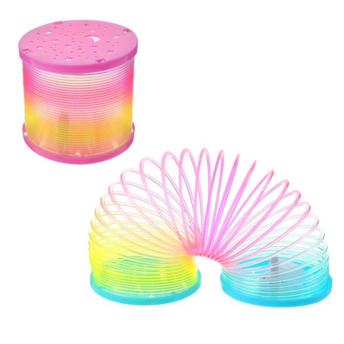 Пружинка-радуга "Звездочки" световая, цвета МИКС