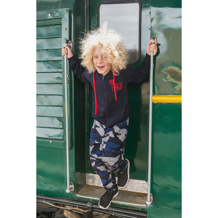 Спортивный костюм для мальчика MINAKU "Милитари", рост 134-140 см, цвет синий