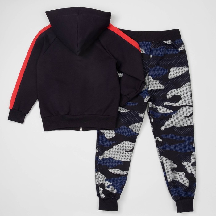 Спортивный костюм для мальчика MINAKU "Милитари", рост 146-152 см, цвет синий