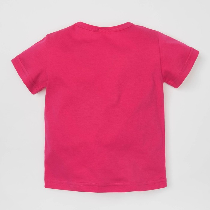 Футболка "Ананас",розовая, р-р 32 (110-116см) 5-6л., 100% хлопок