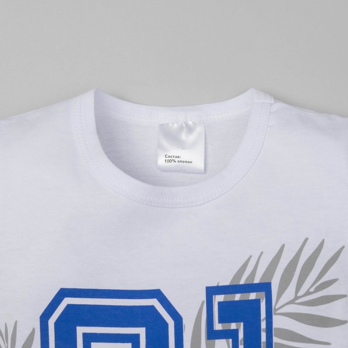 Футболка эконом "01", белая, р-р 36 (134-140см) 9-10л., 100% хлопок