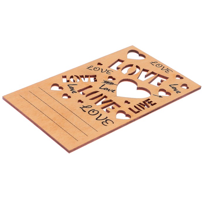 Открытка деревянная "Love"