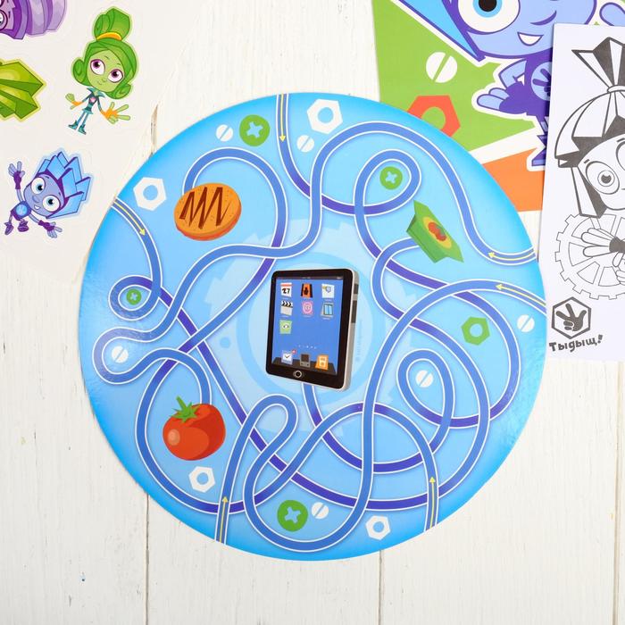 Игры в дорогу ФИКСИКИ "Фаер и Нолик!" + пластилин, карандаши 6 шт., прищепки 12 шт.