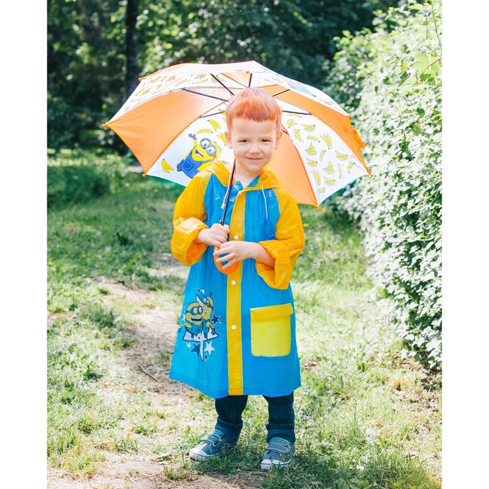 Зонт детский "Миньон" с бананами, Гадкий Я 8 спиц d=78 см