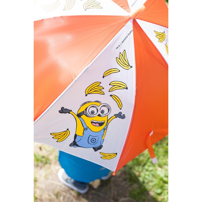 Зонт детский "Миньон" с бананами, Гадкий Я 8 спиц d=78 см