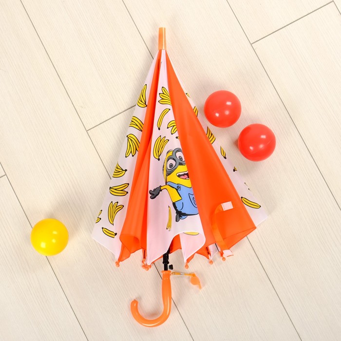 Зонт детский "Миньон" с бананами, Гадкий Я 8 спиц d=78 см