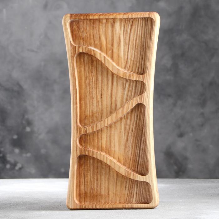 Тарелка для закусок "Хамон", 40 х 20 см, массив ясеня