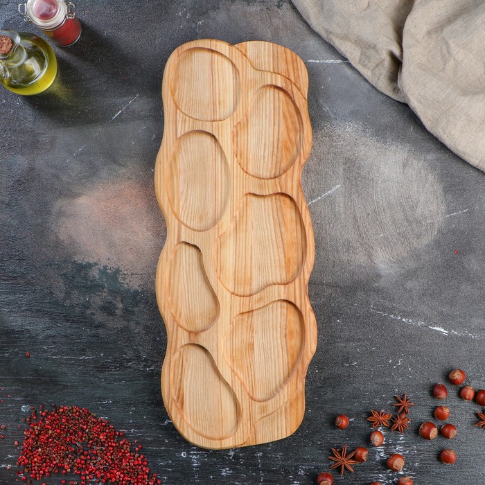 Тарелка для закусок "Паб", 50 х 20 см, массив ясеня