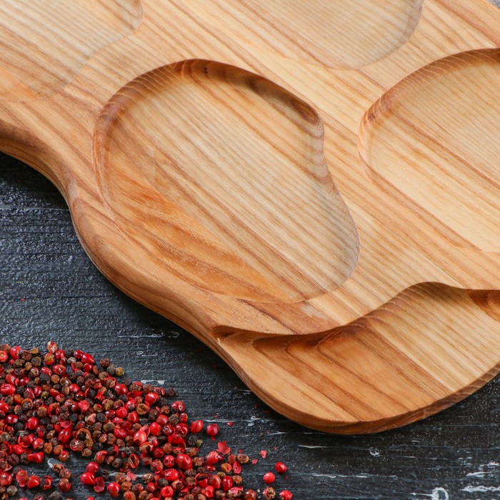 Тарелка для закусок "Паб", 50 х 20 см, массив ясеня