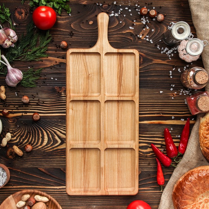 Доска для закусок "Октоберфест", 55 х 20 см, массив черешни