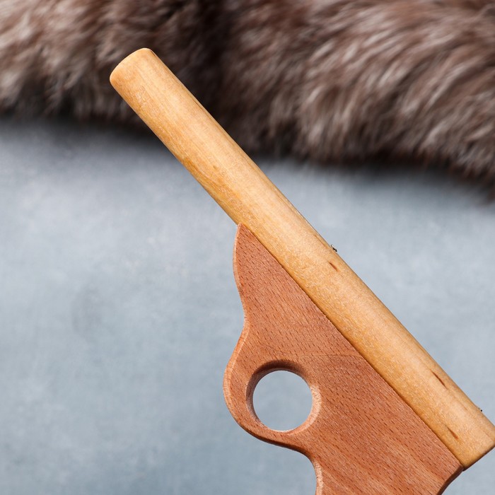 Сувенир деревянный "Пистолет полицейский", массив бука, 25 см