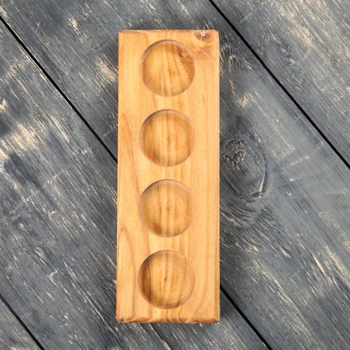 Доска для шотов, массив ясеня, 20 х 7 см, диаметр для шотов 39 мм