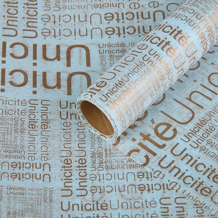 Фетр ламинированный "Заголовки", небесный, 0,6 х 5 м