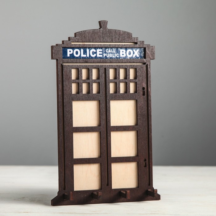 Ключница "Police" плоская, КОРИЧНЕВАЯ