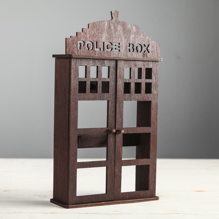 Ключница "Police" объёмная, КОРИЧНЕВАЯ