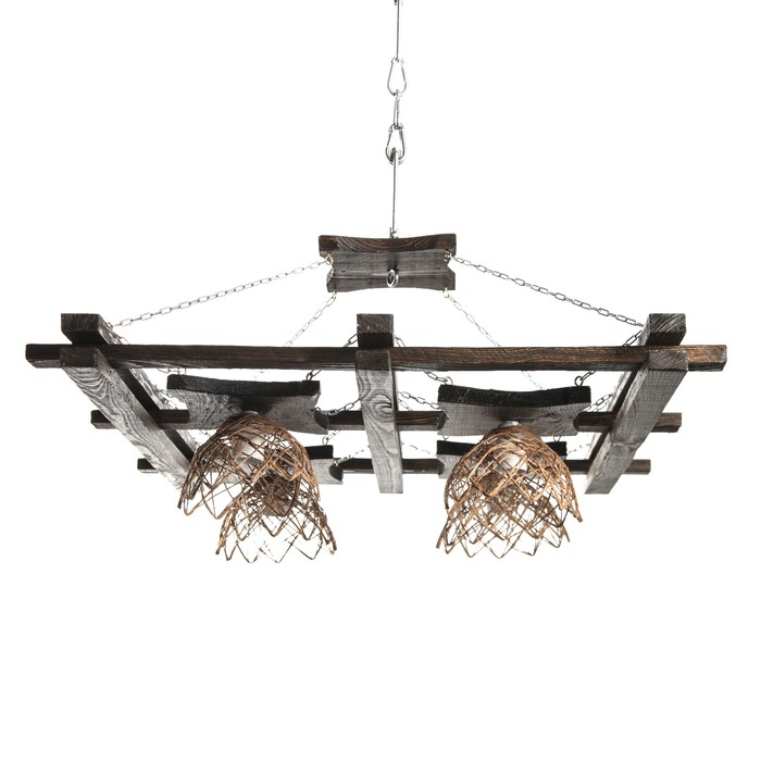 Деревянная люстра "Озеро", цвет палисандр