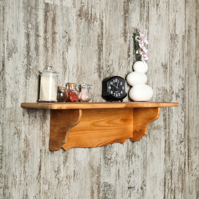 Полка "Прованс", массив сосны, орех , 90 х 20 х 20 см