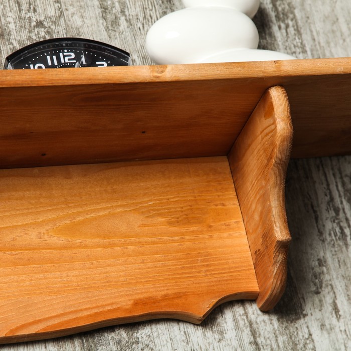 Полка "Прованс", массив сосны, орех , 90 х 20 х 20 см