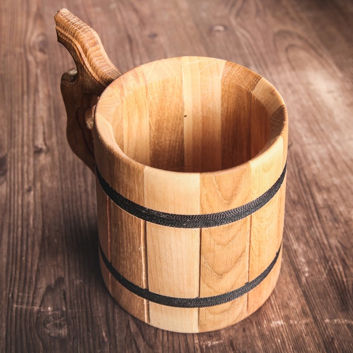 Кружка для пива деревянная "Скандинавская", 0,5 л