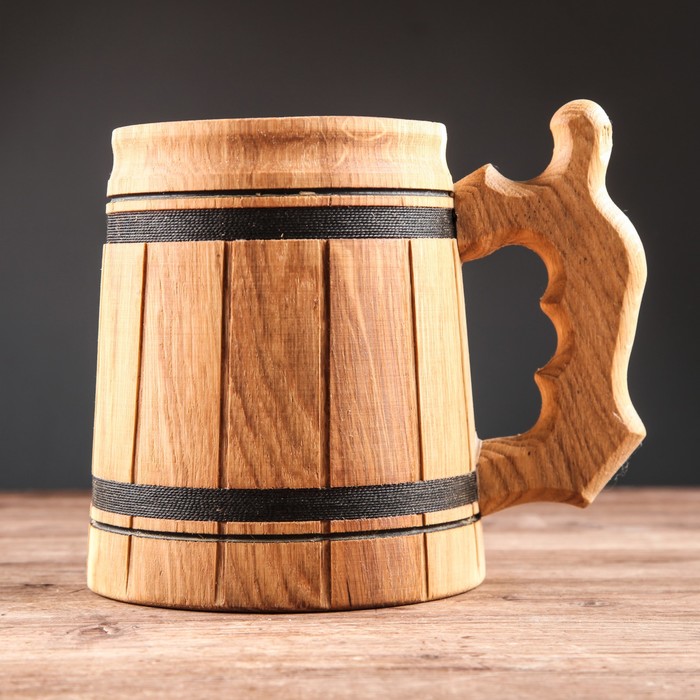 Кружка пивная деревянная "Вайсбир", 0,8 л