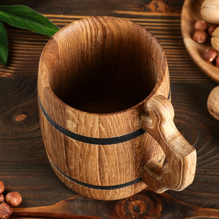 Кружка пивная деревянная "Октоберфест", 0,5 л