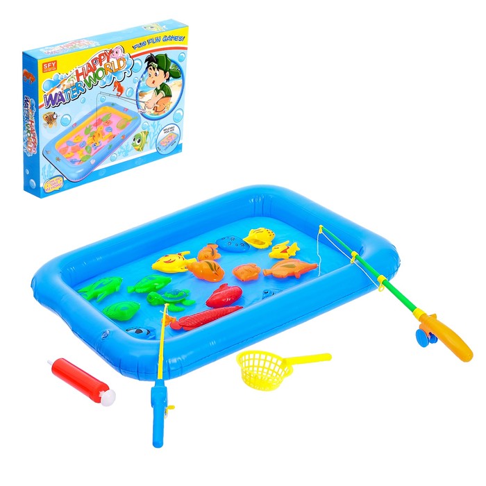 Рыбалка магнитная "Большой улов" с бассейном, насосом и 2 удочками