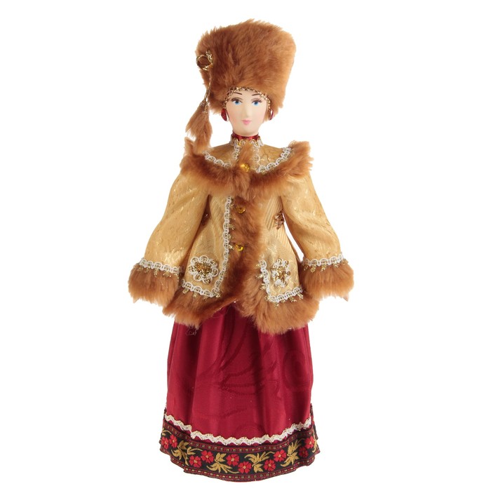 Сувенирная кукла "Боярыня в меховой шапке" 30 см