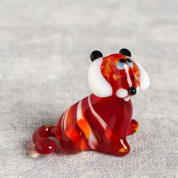 Сувенир стекло средняя фигурка "Тигр" 6х4х4 см МИКС