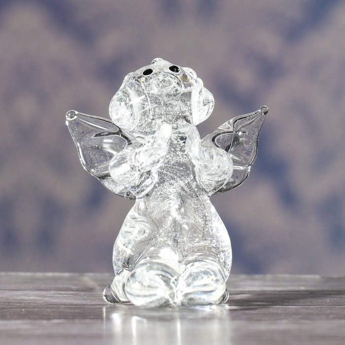 Сувенир стекло средняя фигурка "Ангел" 6х5х4 см