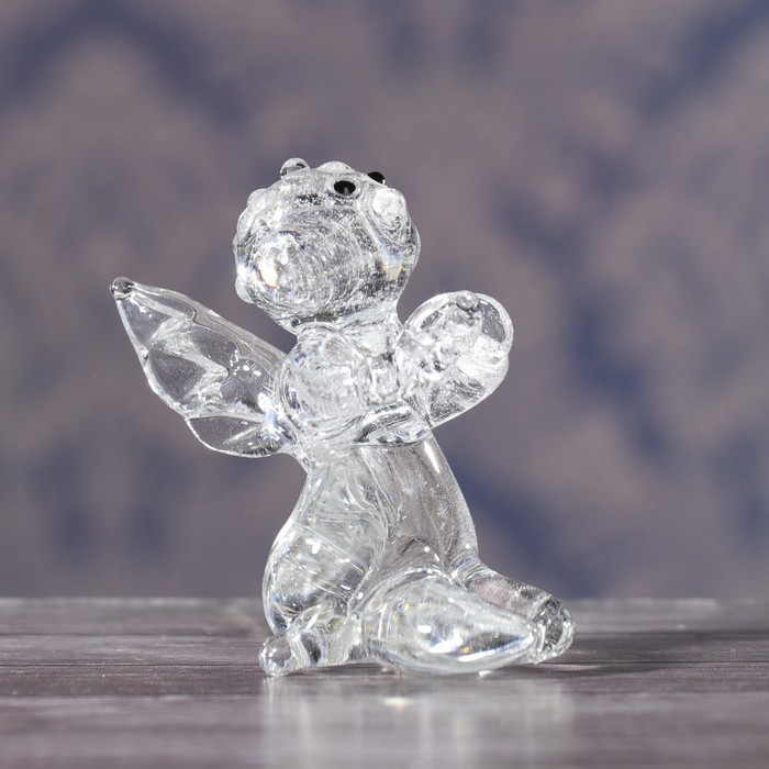 Сувенир стекло средняя фигурка "Ангел" 6х5х4 см