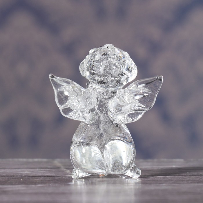 Сувенир стекло средняя фигурка "Ангел" 6х5х4 см