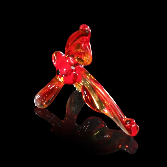 Сувенир стекло микро "Золотая рыбка" 4х3х3 см МИКС