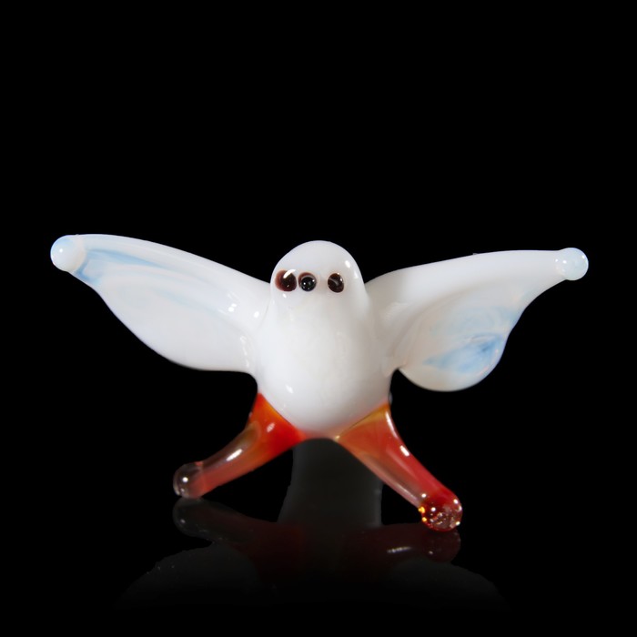 Сувенир стекло микро "Голубь" 4х3х3 см МИКС