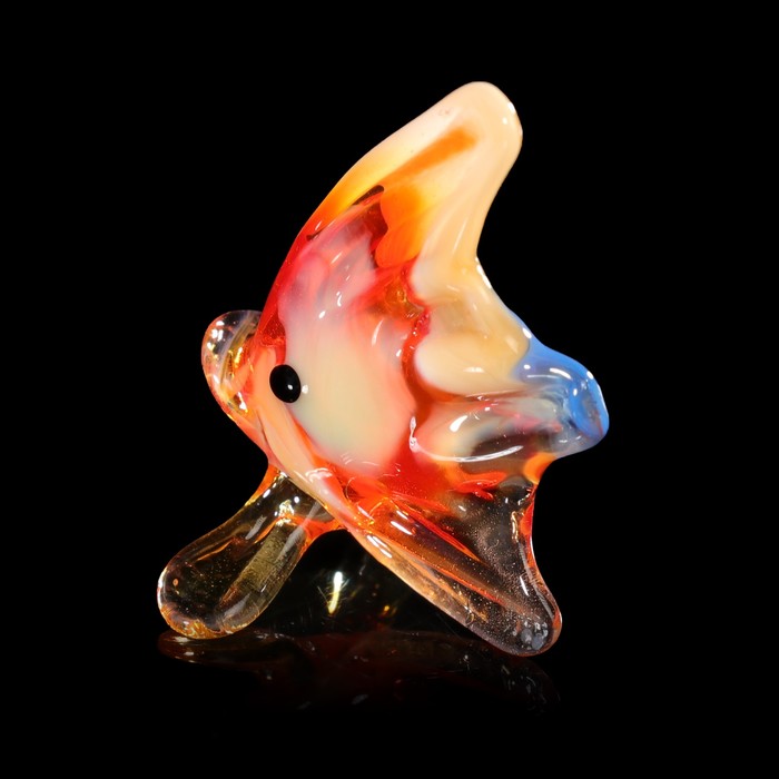 Сувенир стекло микро "Рыбка" 4х3х3 см МИКС