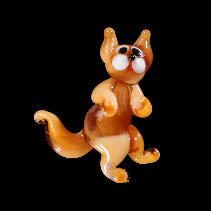 Сувенир стекло микро "Кошка"  4х3х3 см