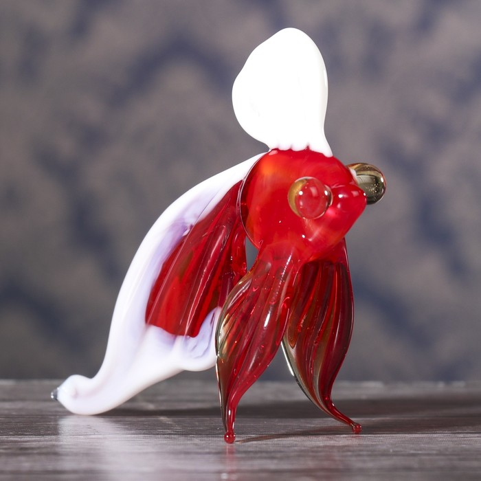 Сувенир стекло средняя фигурка "Рыба" 7х6,5х4 см МИКС