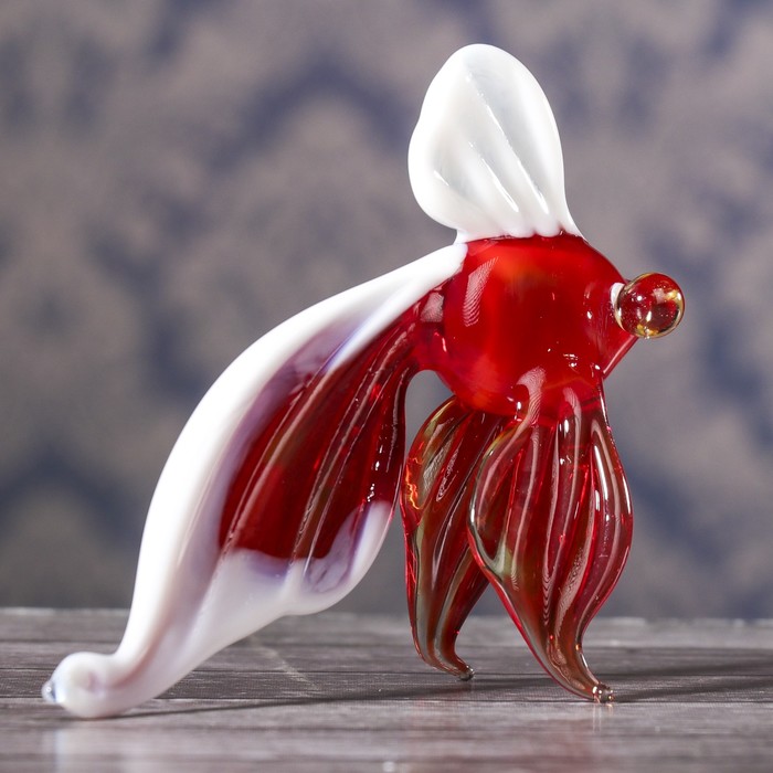 Сувенир стекло средняя фигурка "Рыба" 7х6,5х4 см МИКС