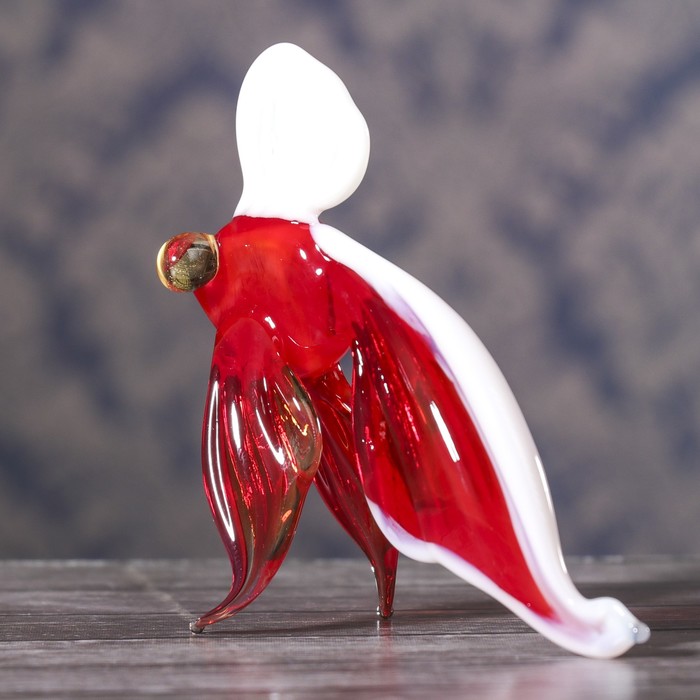 Сувенир стекло средняя фигурка "Рыба" 7х6,5х4 см МИКС