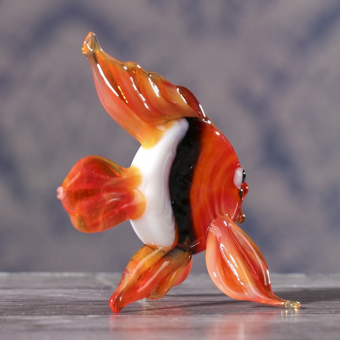 Сувенир стекло средняя фигурка "Рыба" 5х4х5,5 см МИКС