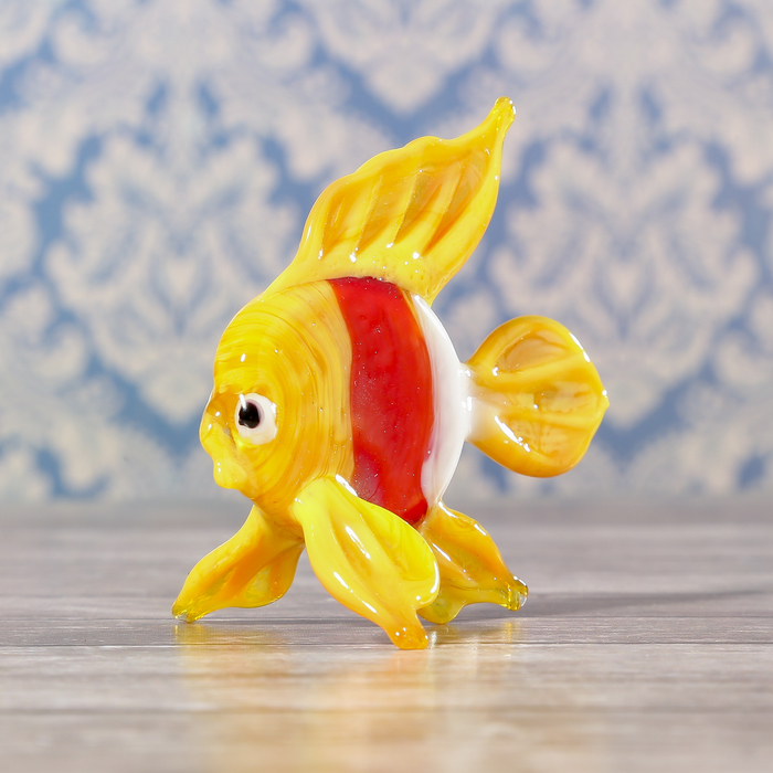 Сувенир стекло средняя фигурка "Рыба" 5х4х5,5 см МИКС