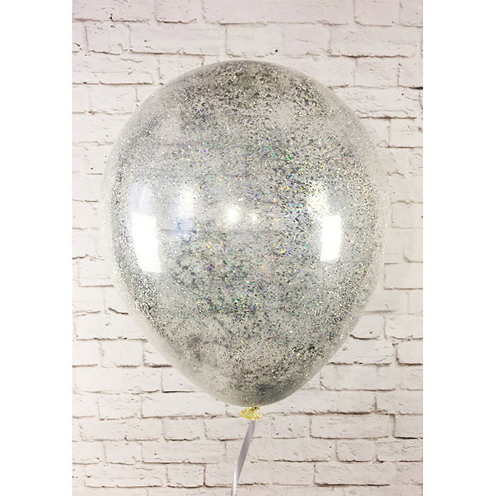 Глиттер "Полоски" лазерный серебряный 1,5*0,2 мм, 30 г