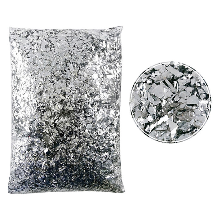 Наполнитель для шара "Конфетти дробленые" цвет серебряный, 250г