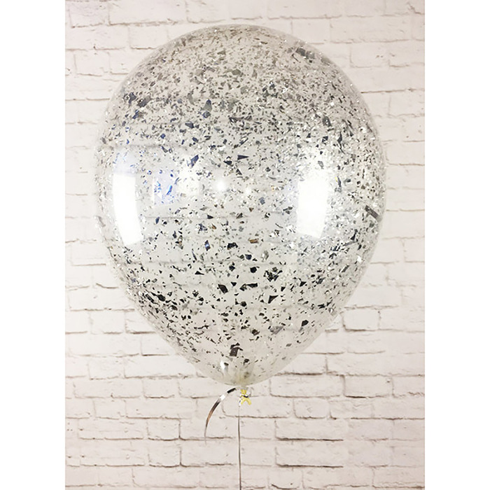 Наполнитель для шара "Конфетти дробленые" цвет серебряный, 250г