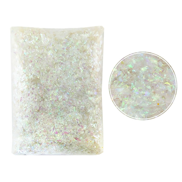 Наполнитель для шара "Конфетти дробленые голография" цвет белый, 250г