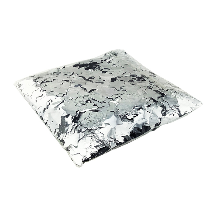 Наполнитель для шара "Конфетти звезды" 3 см, фольга, цвет серебро, 500г