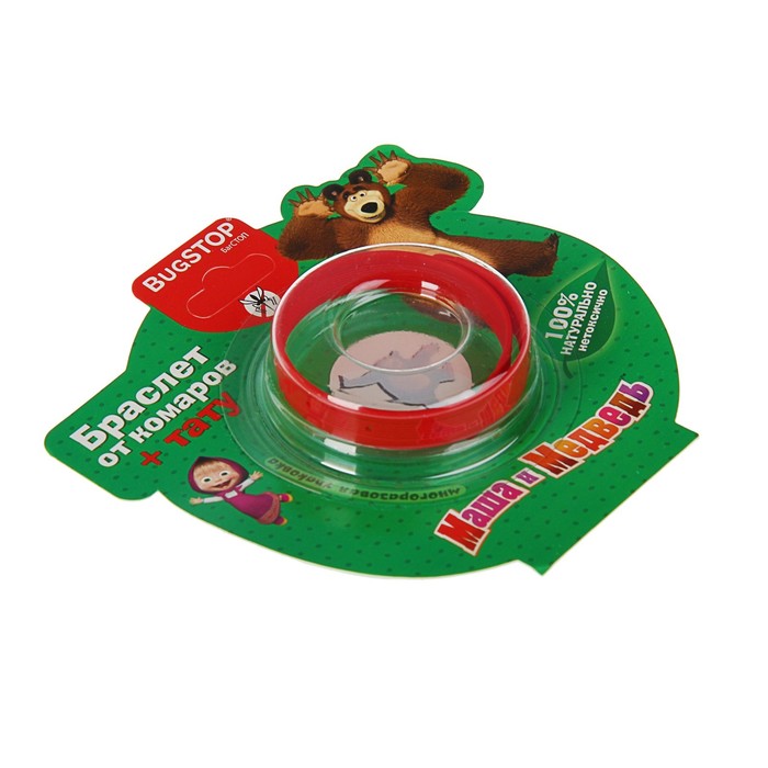 Браслет от комаров BugSTOP " Маша и Медведь", детский
