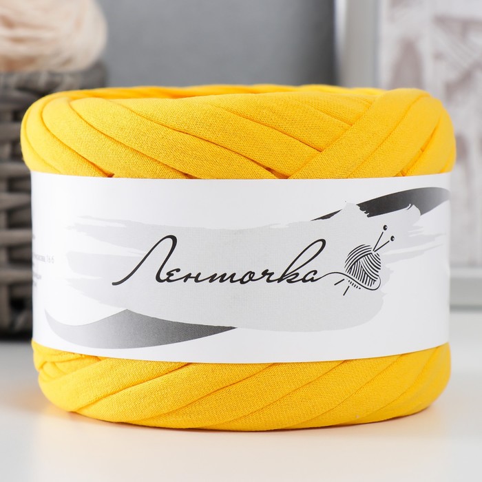 Пряжа трикотажная широкая 50м/160гр, ширина нити 7-9 мм (манго)